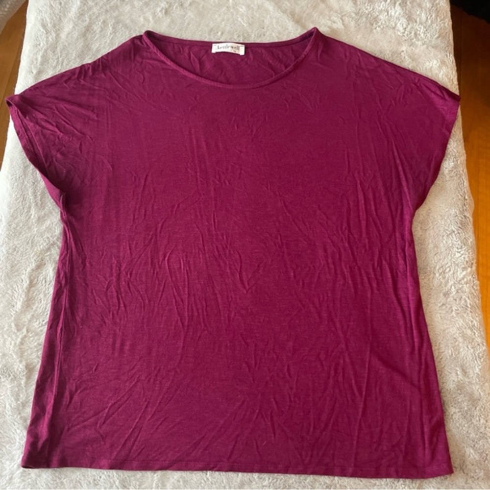 Kettlewell cap sleeve Women's Purple Tee size XL